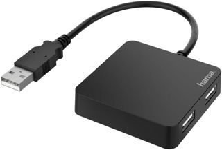 Hama Hub USB, 4 Ports USB-A  2.0, 480 Gbit/s, Plug&Play, Noir