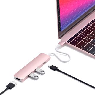 SATECHI Hub USB C 4 en 1 Slim Plus, PD 100W, HDMI 4K@60Hz, Argent