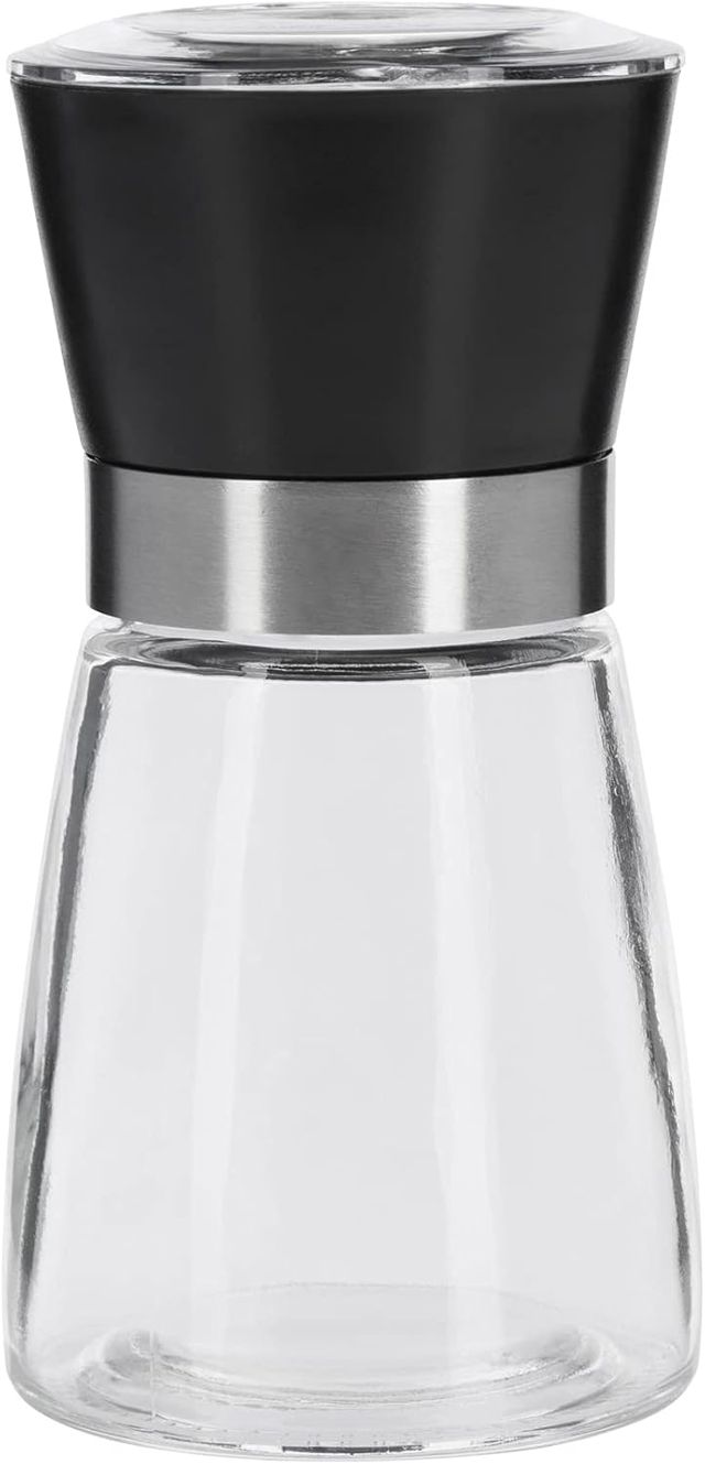 Westmark Moulin à Epices, Broyeur en Céramique, Ajustement Progressif, Verre/Plastique, Noir/Argent/Transparent, 63542260 (Lot de 2)