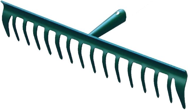 Leborgne Râteau Duopro 16 Dents Courbes 46 cm sans Manche Acier Trempé