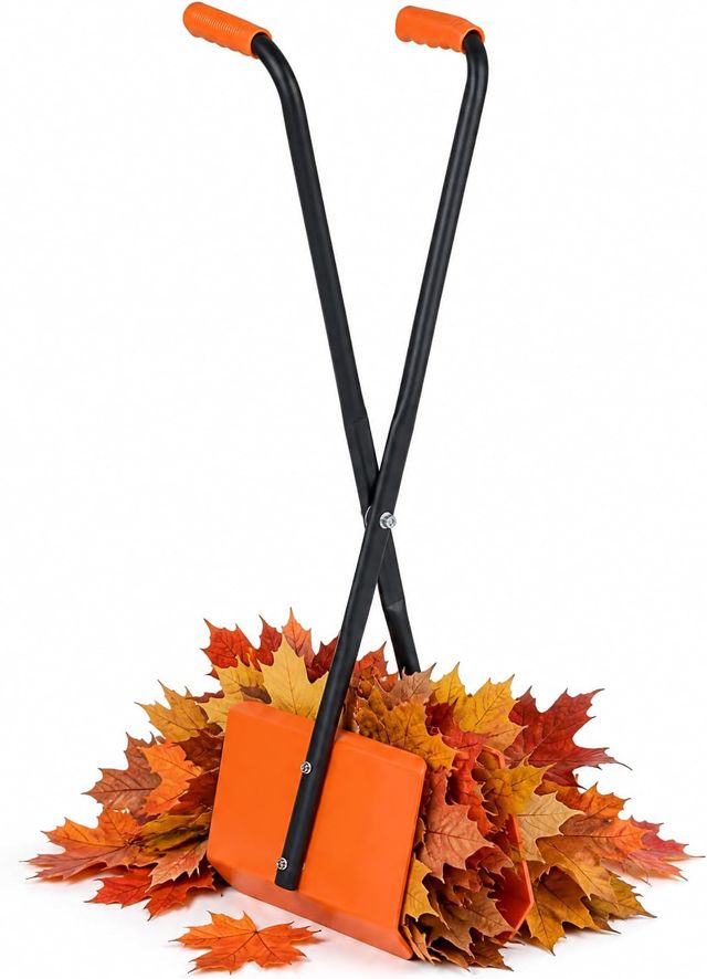 HOMASIS Ramasse-Feuilles en Plastique, Pince de Ramassage, Poignée Antidérapante, Outils Jardinage, Mains Ramasse Feuilles avec Manches, Idéal pour Feuilles, Herbe et Déchets de Jardin