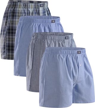 Danish Endurance Boxers tissés pour Homme, Coton Bio, Lot de 4 et 6