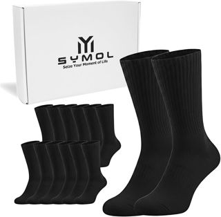 6 Paires Chaussettes Homme Femme Chaussette de Sport 39-54 Grande Taille Sportives Montantes pour Trekking,Trail Running,Basket-ball,Tennis Etc Avec Boîte-Cadeau.