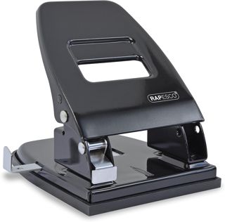 Rapesco PF88A0B1 Perforatrice 2-Trous, Capacité 35 Feuilles,Noir