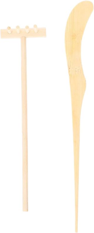 SHERCHPRY Râteau De Jardin Zen Miniature Outil De Râteau De Jardin De Sable pour Bac À Sable Fournitures De Zen Format Compact 5.63 X 1.38 X 0.75 in Décoration pour Bureau Et Étagère