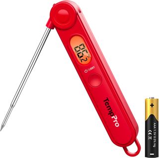 ThermoPro TP03 Thermomètre de Cuisine Thermomètre Numérique pour Aliments avec Rétro-éclairage et Aimant pour la Cuisson du Thermomètre à Viande pour BBQ