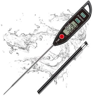 BOMATA Thermomètre étanche IPX7, pour eau, liquides, bougies et cuisine