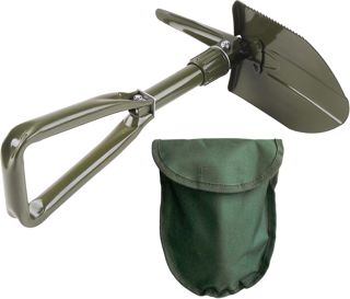 Meister Pelle Pliante 3 en 1 - Bêche, houe et scie - avec Sac de Ceinture, Large poignée Triangulaire et Bord de Marche - en Acier