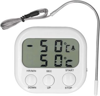 Haofy Thermomètre à Sonde Alimentaire 2 en 1, Thermomètre Numérique à Viande pour Fumeur, Barbecue, Four de Cuisine, Conception Portative