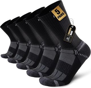 Circorld Chaussettes Homme Mèche Respirant Homme Femme Chaussettes de Sport pour Running Randonnée Trekking Marche 5 Paires