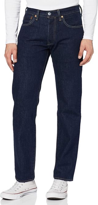 Levi's Jean 501 Original fit Bleu Eyes en Coton Stretch Bleu Indigo