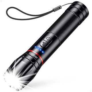 Blukar Lampe Torche LED 2 Couleurs, 2000L Lampe de Poche Ultra Puissante