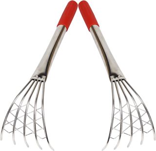 2 Pièces Râteau à Griffes pour Coquillages en Acier Inoxydable