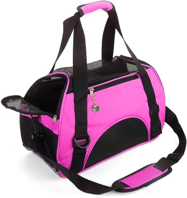 ZaneSun Sac de Transport pour Chat Côté Souple pour Chat Chien Chiot Confortable Portable Pliable Approuvé par la compagnie aérienne