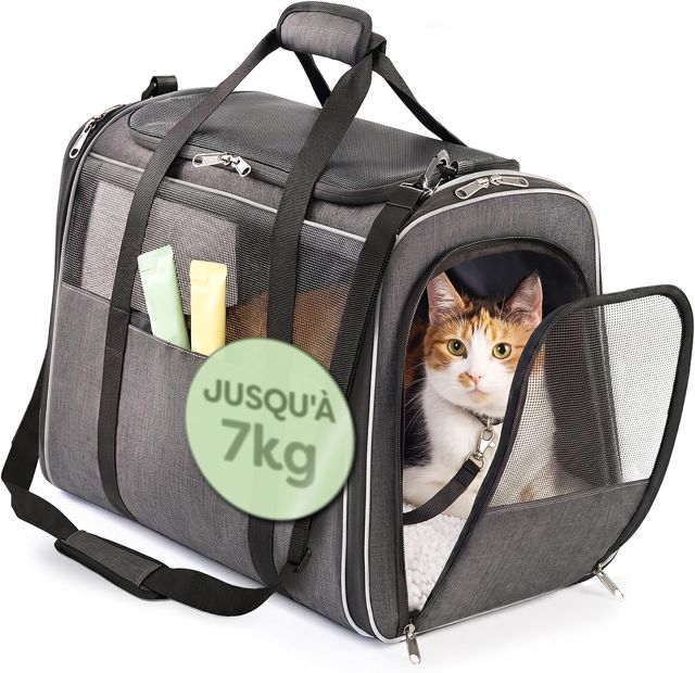 Knupis Sac Transport pour Chats & Petits Chiens Jusqu'à 7kg