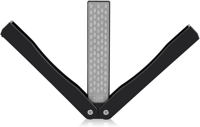 400/600 Aiguiseur Couteau Grit, Pliant Double-Face Diamant Pierre À Aiguiser Outil pour Camping En Plein Air Jardin Cuisine(jaune)