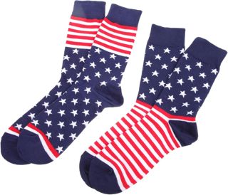 Chaussettes en Coton Drapeau Américain, 2 Paires, Style Patriotique