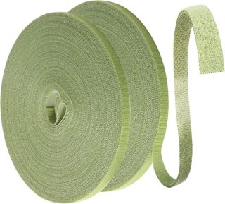 Yoosso 50m Attaches de Jardin pour Plantes, 10mm Vert Gazon Liens de Plantes Bande de Fixation Réutilisable Attache Auto Agrippante Résistant Aux Intempéries pour Plantes (25m/Rouleau)