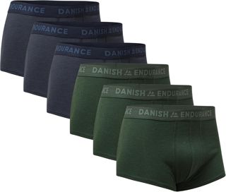 DANISH ENDURANCE Boxers Courts Taille Basse Hommes en Coton, Lot de 6