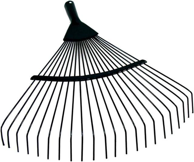 Sharplace Tête de râteau de jardin Tête de râteau à gazon 22 dents Fournitures Tête de râteau à Tête de râteau à feuilles pour toit Feuilles Collecte de, 40cmX40cm