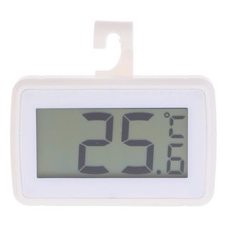 Milisten Thermomètre de Précision Numérique Étanche pour Usage Domestique en Réfrigérateur et Congélateur, Couleur Blanche Fond Argenté, Accessoire la Cuisine Multifonction