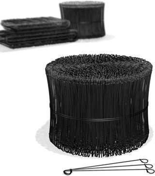 Heimfleiss® Lot de 1000 fils de liaison gainés en noir 1,4 x 100 à 300 mm (1000 pièces) – Fil de liaison en béton inoxydable et durable – Fil à œillets pour perceuse, pince à épiler et perceuse