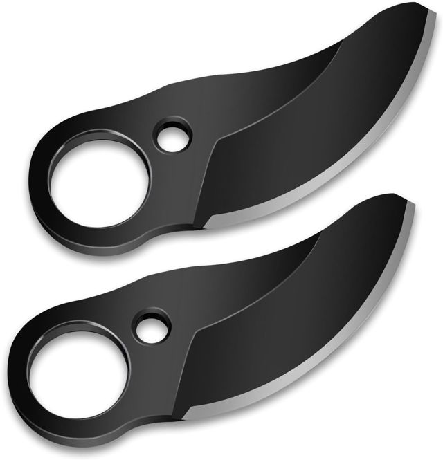 Kebtek Lot de 2 lames de rechange pour sécateur électrique KT9030, SK5 en acier dur avec revêtement en téflon - Diamètre de coupe maximal : 30 mm