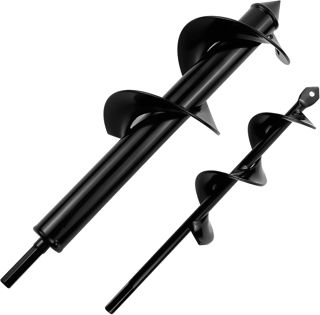 2 Pièces Tariere pour Perceuse, Tarière Thermique (8×30cm, 4×22cm)