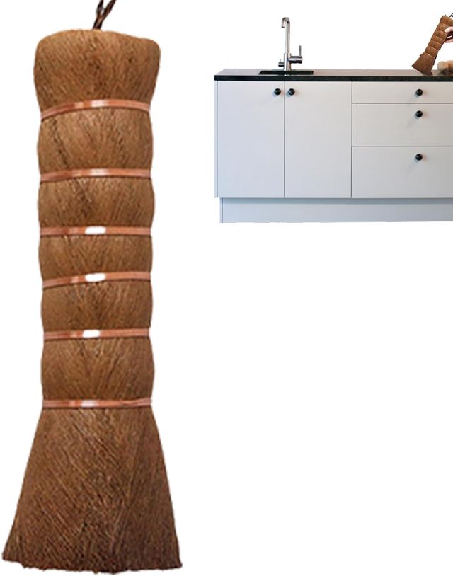 Brosse en Soie Marron - Balayette à Main, dépoussiéreur, Brosse de