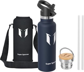 Super Sparrow Gourde Isotherme - Bouteille Isotherme - 350ml, 500ml, 620ml, 750ml, 1L - Gourde INOX Bouche Standard - Gourde Sport Étanche - Gourde Enfant sans BPA, pour Sport, Gym, Voyage