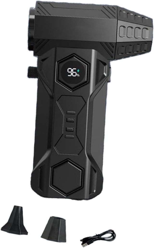 Souffleur ergonomique 580000 haute vitesse rechargeable par USB pour camping, voyage, entretien de voiture, facile à transporter