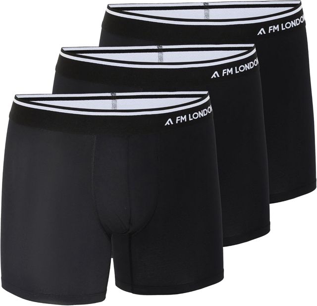 FM London Lot de 3 Caleçons Hommes Micromodaux - Caleçons Doux Anti-frottement avec Pochette profilée