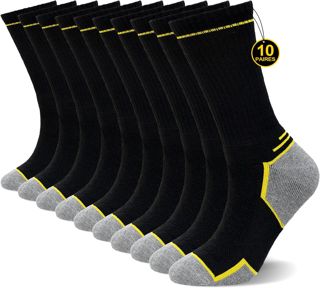 Chaussettes Travail Homme Femme: Chaussettes Anti Ampoule Respirantes Renforcées Talon & Pointe Sans Couture Rembourrées Avec Semelle Acolchonée Pour Chaussure de Sécurité Construction Sport