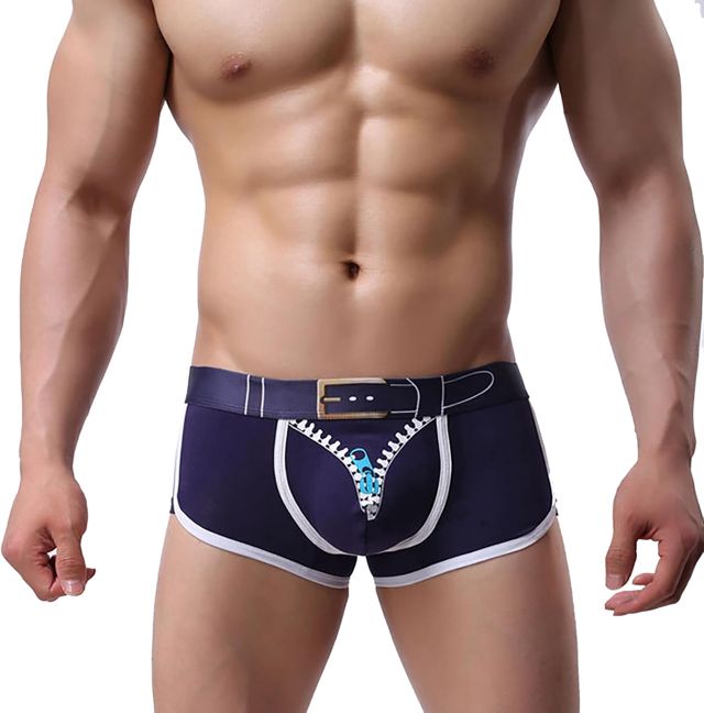 Calecon Dim Homme sous-vêtements pour Hommes U imprimé typographique Coton Respirant Plat Ceinture imprimée