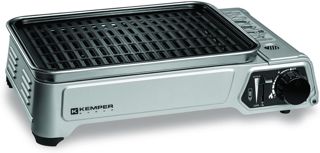Kemper - Barbecue gaz Portable à gaz 1.9 KW Compact Plaque Anti Adhesive Table balcons terrasses Camping Table