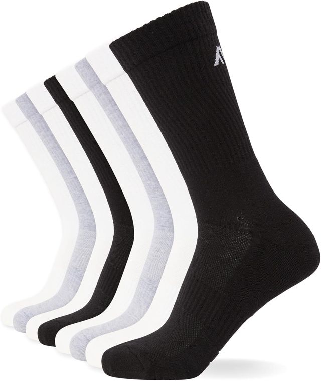 FM London Lot de 8 paires de chaussettes de sport rembourrées, avec renfort supplémentaire, anti-antidérapantes, élastiques