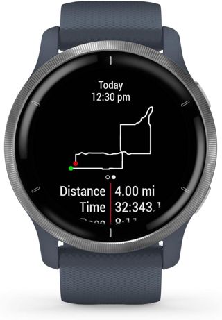 Garmin Venu 2 - Montre connectée GPS Multisports avec écran AMOLED, autonomie Longue durée (11 Jours) – Gris avec Bracelet Noir - Boîtier 45 mm