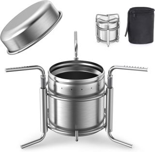 Lixada Mini Réchaud à Alcool, Rechaud Portable pour Pique-Nique, BBQ, Cookout - Poêle de Camping