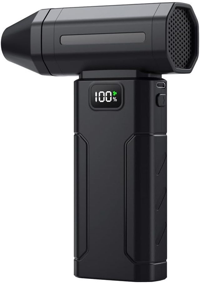 Souffleur électrique sans fil 100 000 tr/min avec écran – Puissant ventilateur turbo pour nettoyage de clavier de PC, déneigement de voiture, nettoyeur de poussière portable 6000 mAh pour batterie