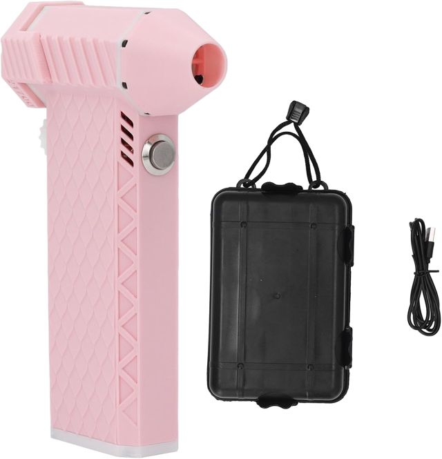 Pour claviers : dépoussiéreur électrique rechargeable rose – Souffleur à jet portatif sans fil avec moteur sans balais de 110 000 tr/min, débit d'air de 25 mètres par seconde,