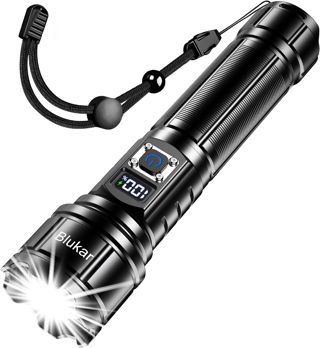Blukar Lampe Torche LED Ultra Puissante Super Lumineux Rechargeable 5000mAh