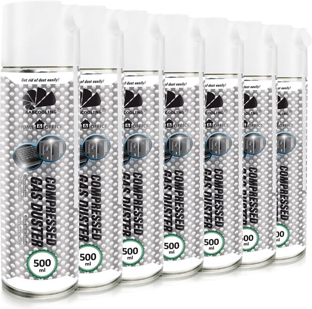 Fournitures de bureau 7x 500ml AABCOOLING Home&Office Bombe a Air Comprimé Gas Duster K2, Dépoussiérant Informatique, Nettoyage de l'équipement de bureau, Ne Contient Pas de Fréon
