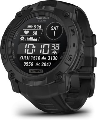 Garmin Instinct® 3 Tactical Edition, 45 mm, écran Solaire chargé, Robuste, Montre Intelligente GPS d'extérieur