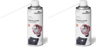 Durable 579619 Powerclean Standard Gaz Sec Dépoussiérant Sans Cfc Inflammable en Aérosol de 400 Ml (Lot de 2)