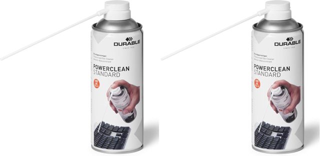 Durable 579619 Powerclean Standard Gaz Sec Dépoussiérant Sans Cfc Inflammable en Aérosol de 400 Ml (Lot de 2)