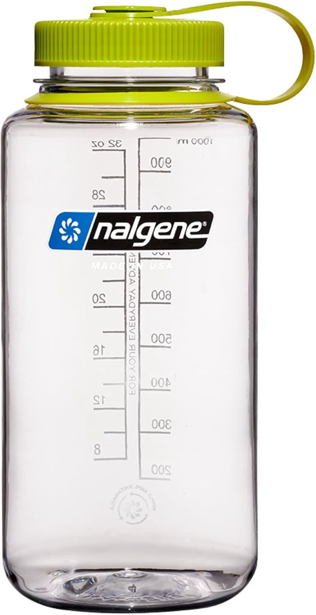 Nalgene Sustain Tritan Bouteille d'eau sans BPA fabriquée avec Un matériau dérivé de 50% de déchets Plastiques, 946 ML, Large Ouverture, Transparent