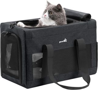 pecute Sac Transport Chat Approuvé par Les Compagnies Aériennes Gris