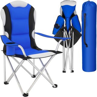 tectake® Chaises de Camping Pliables rembourrées, Lot de 2, 60x88x105 cm