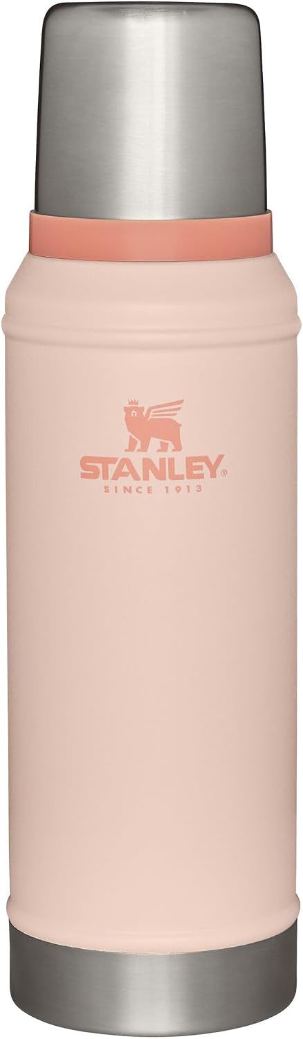 Stanley Bouteille isotherme classique en acier inoxydable 18/8 à large goulot – Calcaire – Sans BPA – Pour boissons froides et chaudes – 0,9 l