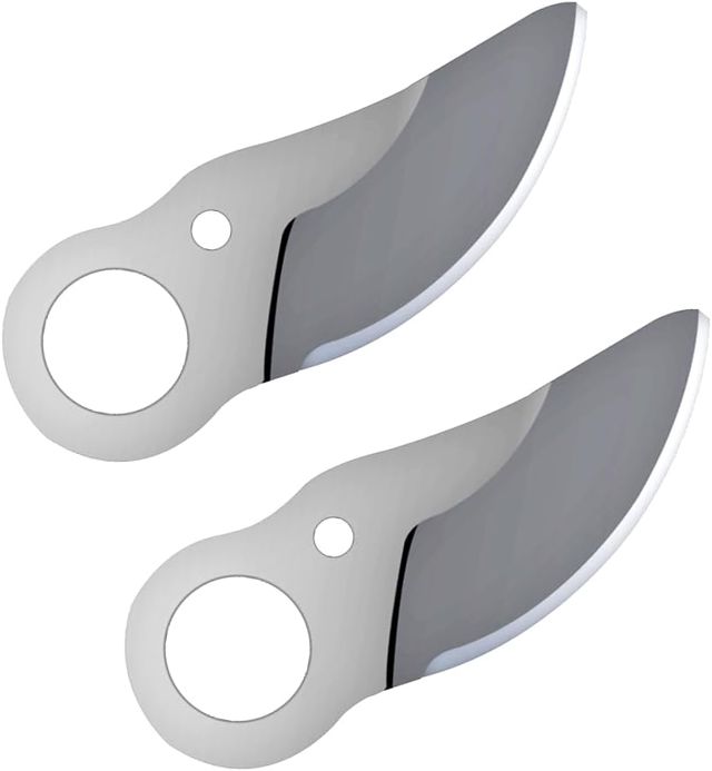 Kebtek Lot de 2 lames de rechange pour sécateur électrique YDN-B007, en acier dur SK5 avec revêtement en téflon, diamètre de coupe max. 25 mm